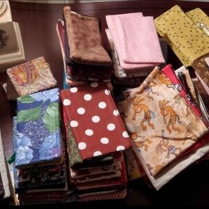 Huge Lot Homemade Wallets Purses Check Covers Sunglass Cases Mug Warmers etc